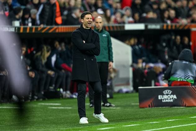 GER, Europa League, Bayer Leverkusen vs. AS Monaco 16.02.2023, BayArena , Leverkusen , GER, Europa League, Bayer Leverkusen vs. AS Monaco im Bild picture shows Trainer Xabi Alonso (Bayer Leverkusen)