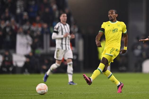 Foto Fabio Ferrari LaPresse 16 Febbraio 2023 - Torino, Italia - calcio - Juventus vs Nantes - UEFA Europa League - Spareggi andata - Juventus Stadium. Nella foto: Samuel Moutoussamy (Nantes) February 16, 2023 Turin, Italy - sport, calcio - Juventus vs Nantes - UEFA Europa League - Play off -1st leg- Juventus Stadium. In the pic: Samuel Moutoussamy (Nantes)  Copyright: xFabioxFerrari LaPressex