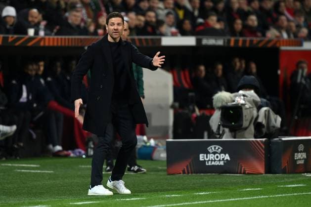 Trainer Xabi Alonso (Bayer 04 Leverkusen) 16.02.2023, Fussball Europa League, Saison 2022 23, K.o. Runden Play off, Bayer 04 Leverkusen - AS Monaco Leverkusen BayArena Nordrhein Westfalen Deutschland