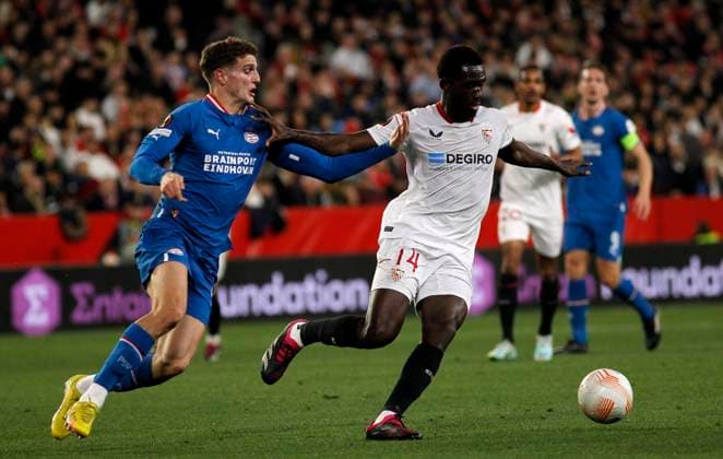 UEFA Europa League Knockout Round Play-Offs Sevilla vs PSV Eindhoven at Ramon Sanchez Pizjuan Stadium, Sevilla, Spain, 16th February 2023 SEVILLA 15 02 2023 JORNADA ELIMINATORIA UEL ESTADIO SANCHEZ-PIZJUAN SEVILLAFC-PSV EINDHOVEN. 900 Cordon Press