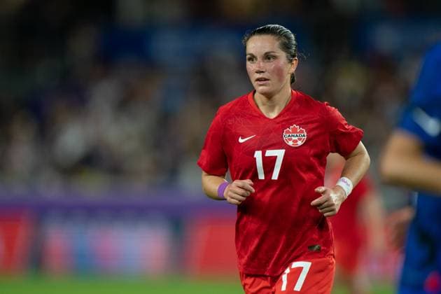 Orlando, USA, February 16th 2023: Jessie Fleming (17 Canada) during the She Believes Cup game between USA and Canada at Exploria Stadium in Orlando, FL (Andrea Vilchez SPP) Copyright: xAndreaxVilchez SPPx spp-en-AnVi-76000284