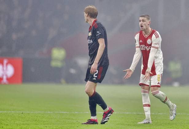AMSTERDAM, 16-02-2023 , JohanCruyff Arena, season 2022 2023 , Europa League match between Ajax and Union Berlin 0-0. Ajax player Kenneth Taylor Ajax - Union Berlin  x19923202x Copyright: