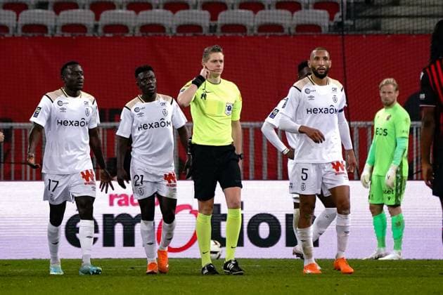 Marc Bollengier (arbitre) FOOTBALL : OGC Nice vs Stade de Reims - Ligue 1 Ubereats - Nice - 18 02 2023 NorbertScanella Panoramic 