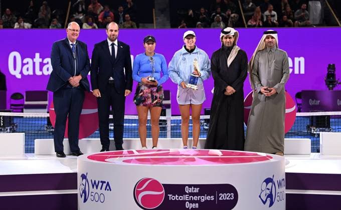 2023 WTA, Tennis Damen Qatar TotalEnergies Open Womans Single Final Winner Iga Swiatek (POL)