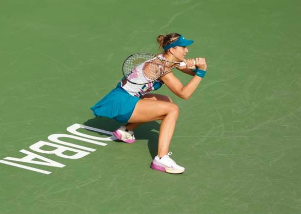 Paula Badosa Tennis - Dubai Tennis Championships 2023 - WTA, Tennis Damen - Dubai Duty Free Tennis Stadium - Dubai - - United Arab Emirates - 19 February 2023. Copyright: xJuergenxHasenkopfx