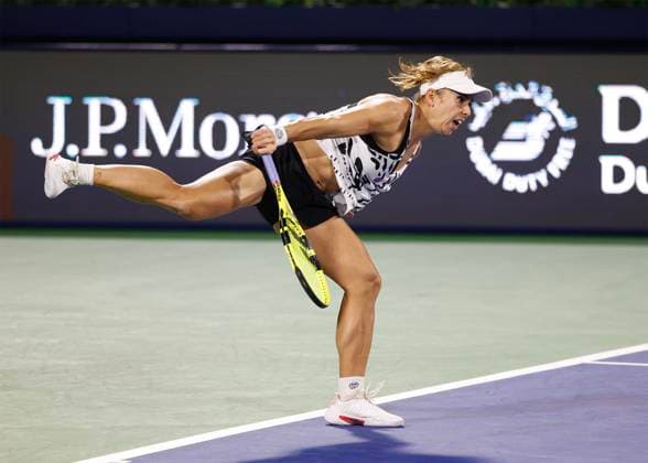 Julia Grabher Tennis - Dubai Tennis Championships 2023 - WTA, Tennis Damen - Dubai Duty Free Tennis Stadium - Dubai - - United Arab Emirates - 20 February 2023. Copyright: xJuergenxHasenkopfx