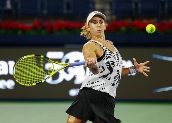 Julia Grabher Tennis - Dubai Tennis Championships 2023 - WTA, Tennis Damen - Dubai Duty Free Tennis Stadium - Dubai - - United Arab Emirates - 20 February 2023. Copyright: xJuergenxHasenkopfx