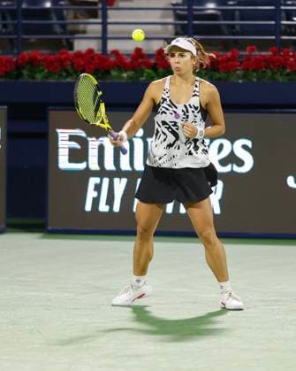 Julia Grabher Tennis - Dubai Tennis Championships 2023 - WTA, Tennis Damen - Dubai Duty Free Tennis Stadium - Dubai - - United Arab Emirates - 20 February 2023. Copyright: xJuergenxHasenkopfx