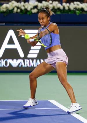 Leylah Fernandez (CAN) Tennis - Dubai Tennis Championships 2023 - WTA, Tennis Damen - Dubai Duty Free Tennis Stadium - Dubai - - United Arab Emirates - 20 February 2023. Copyright: xJuergenxHasenkopfx
