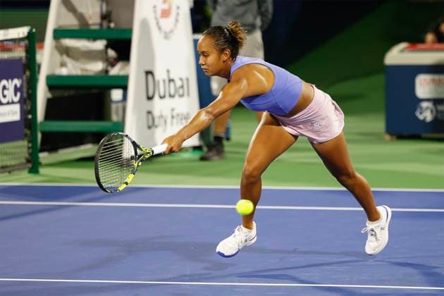 Leylah Fernandez (CAN) Tennis - Dubai Tennis Championships 2023 - WTA, Tennis Damen - Dubai Duty Free Tennis Stadium - Dubai - - United Arab Emirates - 20 February 2023. Copyright: xJuergenxHasenkopfx