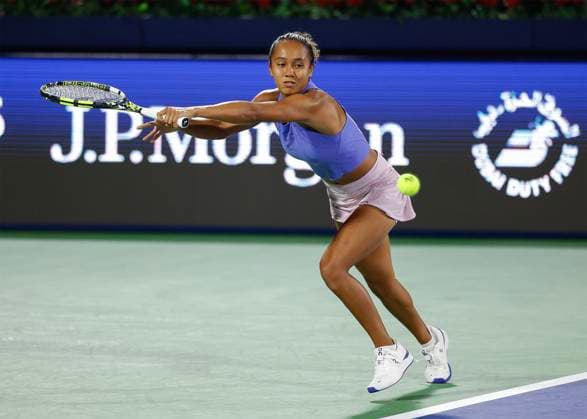 Leylah Fernandez (CAN) Tennis - Dubai Tennis Championships 2023 - WTA, Tennis Damen - Dubai Duty Free Tennis Stadium - Dubai - - United Arab Emirates - 20 February 2023. Copyright: xJuergenxHasenkopfx