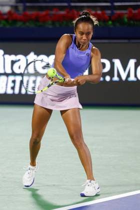 Leylah Fernandez (CAN) Tennis - Dubai Tennis Championships 2023 - WTA, Tennis Damen - Dubai Duty Free Tennis Stadium - Dubai - - United Arab Emirates - 20 February 2023. Copyright: xJuergenxHasenkopfx