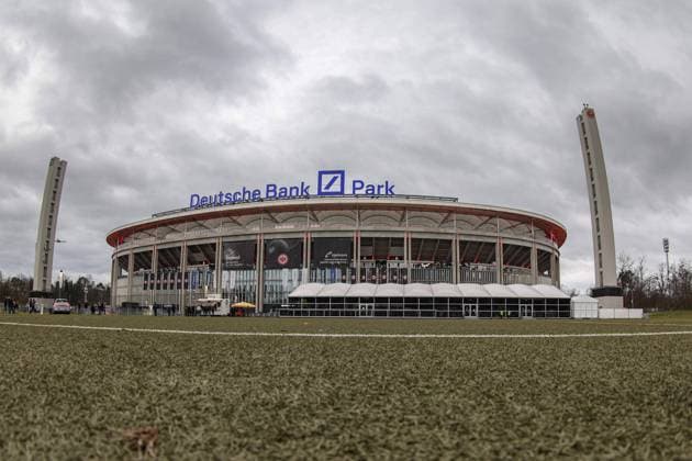 Fußball 1. Bundesliga - Eintracht Frankfurt - SV Werder Bremen am 18.02.2023 im Deutsche Bank Park in Frankfurt Deutsche Bank Park Panorama Stadionphoto
