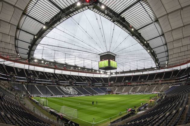 Fußball 1. Bundesliga - Eintracht Frankfurt - SV Werder Bremen am 18.02.2023 im Deutsche Bank Park in Frankfurt Deutsche Bank Park Panorama Stadionphoto