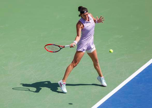Caroline Garcia (FRA) Tennis - Dubai Tennis Championships 2023 - WTA, Tennis Damen - Dubai Duty Free Tennis Stadium - Dubai - - United Arab Emirates - 21 February 2023. Copyright: xJuergenxHasenkopfx