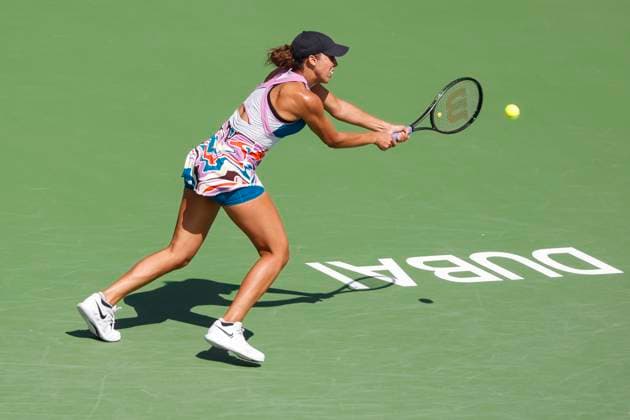 Madison Keys (USA) Tennis - Dubai Tennis Championships 2023 - WTA, Tennis Damen - Dubai Duty Free Tennis Stadium - Dubai - - United Arab Emirates - 21 February 2023. Copyright: xJuergenxHasenkopfx