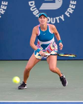 Belinda Bencic Tennis - Dubai Tennis Championships 2023 - WTA, Tennis Damen - Dubai Duty Free Tennis Stadium - Dubai - - United Arab Emirates - 21 February 2023. Copyright: xJuergenxHasenkopfx