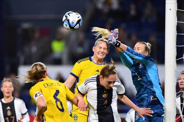 Sport Bilder des Tages DUISBURG, GERMANY - 21.02.23: The friendly football match of natonal women teams Germany and Sweden  Copyright: xVITALIIxKLIUIEVx