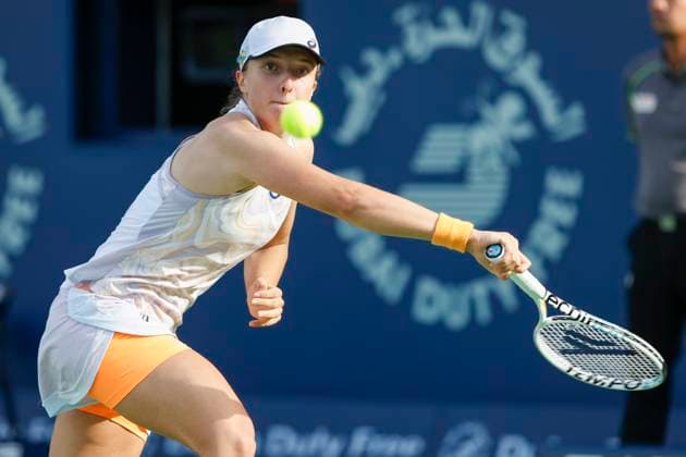 Iga Swiatek Tennis - Dubai Tennis Championships 2023 - WTA, Tennis Damen - Dubai Duty Free Tennis Stadium - Dubai - - United Arab Emirates - 22 February 2023. Copyright: xJuergenxHasenkopfx