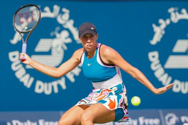 Madison Keys (USA) Tennis - Dubai Tennis Championships 2023 - WTA, Tennis Damen - Dubai Duty Free Tennis Stadium - Dubai - - United Arab Emirates - 22 February 2023. Copyright: xJuergenxHasenkopfx