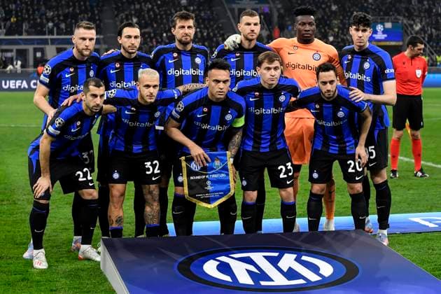 FC Internazionale players pose for a team photo during the Champions League football match between FC Internazionale and FC Porto at San Siro stadium in Milano (Italy), February 22th, 2023. Photo Andrea Staccioli Insidefoto andreaxstaccioli