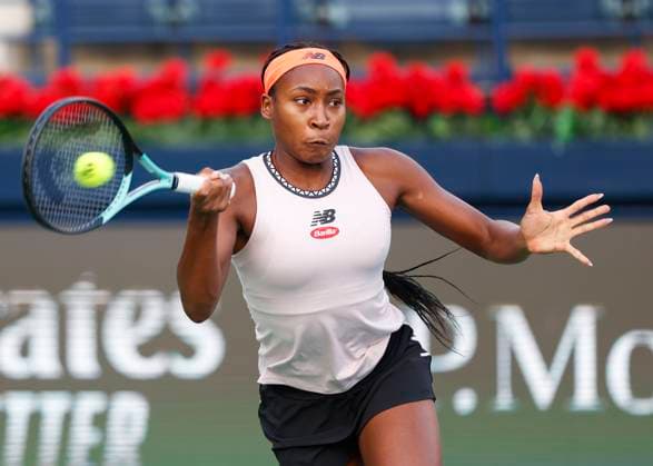 Coco Gauff Tennis - Dubai Tennis Championships 2023 - WTA, Tennis Damen - Dubai Duty Free Tennis Stadium - Dubai - - United Arab Emirates - 23 February 2023. Copyright: xJuergenxHasenkopfx