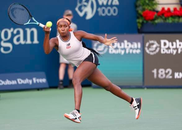 Coco Gauff Tennis - Dubai Tennis Championships 2023 - WTA, Tennis Damen - Dubai Duty Free Tennis Stadium - Dubai - - United Arab Emirates - 23 February 2023. Copyright: xJuergenxHasenkopfx
