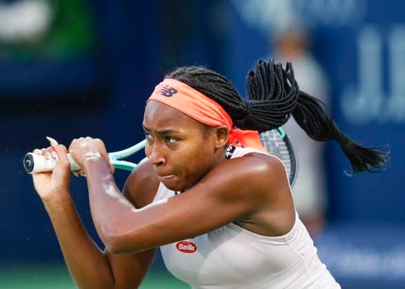 Coco Gauff Tennis - Dubai Tennis Championships 2023 - WTA, Tennis Damen - Dubai Duty Free Tennis Stadium - Dubai - - United Arab Emirates - 23 February 2023. Copyright: xJuergenxHasenkopfx