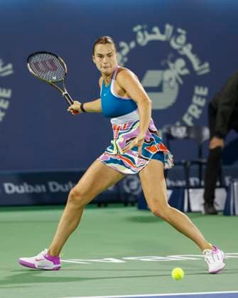 Aryna Sabalenka Tennis - Dubai Tennis Championships 2023 - WTA, Tennis Damen - Dubai Duty Free Tennis Stadium - Dubai - - United Arab Emirates - 23 February 2023. Copyright: xJuergenxHasenkopfx