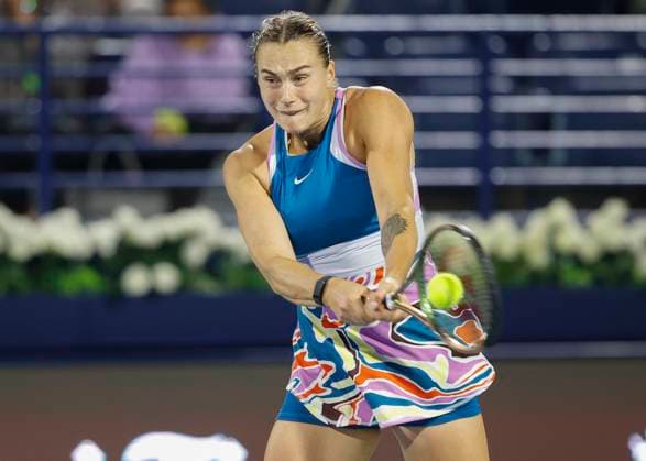 Aryna Sabalenka Tennis - Dubai Tennis Championships 2023 - WTA, Tennis Damen - Dubai Duty Free Tennis Stadium - Dubai - - United Arab Emirates - 23 February 2023. Copyright: xJuergenxHasenkopfx