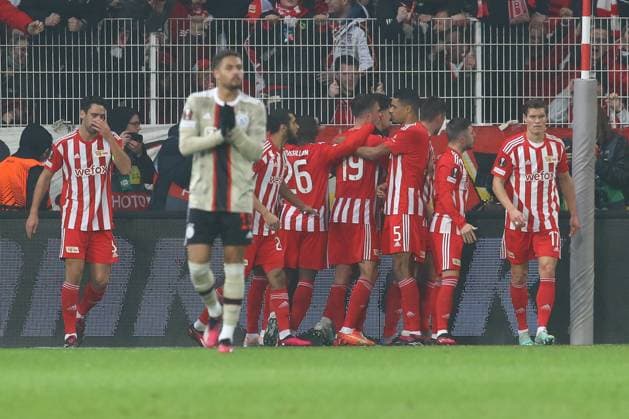 23.02.2023, xtgx, Fussball Europa League 1 8 Finale, 1. FC Union Berlin - Ajax Amsterdam emspor, v.l. Jubel nach dem 1:0 durch Robin Knoche (Union Berlin, 31) (DFL DFB REGULATIONS PROHIBIT ANY USE OF PHOTOGRAPHS as IMAGE SEQUENCES and or QUASI-VIDEO) Stadion an der Alten Foersterei
