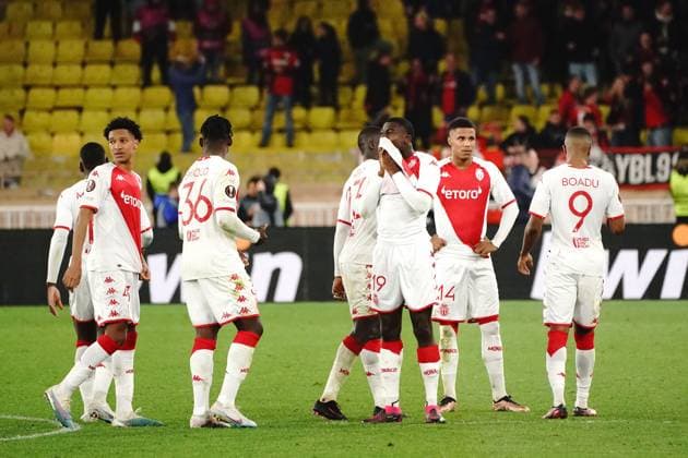 deception - Youssouf Fofana (AS Monaco) - Ismail Jakobs (AS Monaco) FOOTBALL : AS Monaco vs Bayer 04 Leverkusen - League Europa - Monaco - 23 02 2023 NorbertScanella Panoramic 