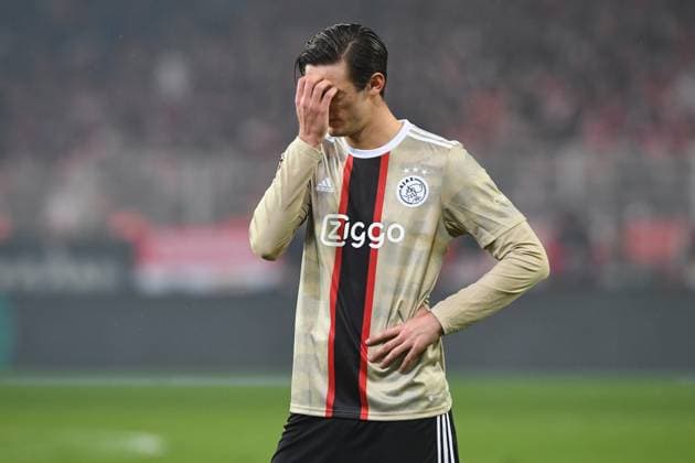 Fussball, Herren, Saison 2022 2023, Europa League, (Play-Offs zum Achtelfinale, Rückspiel), 1. FC Union Berlin - Ajax Amsterdam, Lorenzo Lucca (Ajax Amsterdam) enttaeuscht , 23.02. 2022, Copyright: xMatthiasxKochx