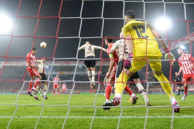 Fussball, Herren, Saison 2022 2023, Europa League, (Play-Offs zum Achtelfinale, Rückspiel), 1. FC Union Berlin - Ajax Amsterdam, Danilho Doekhi (1. FC Union Berlin) erzielt das Tor zum 3:1 , 23.02. 2022, Copyright: xMatthiasxKochx
