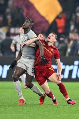 IPP20230223 Football - soccer: UEFA Europa League 2022 2023, A.S. Roma - FC Red Bull Salzburg, Oumar Solet e Andrea Belotti (Verwendung nur in Deutschland - GERMANY ONLY) *** IPP20230223 Football soccer UEFA Europa League 2022 2023, A S Roma FC Red Bull Salzburg, Oumar Solet e Andrea Belotti Use only in Germany GERMANY ONLY 