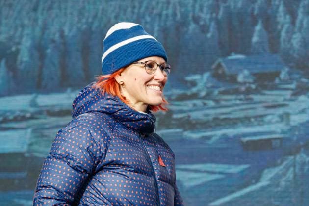 Kati Wilhelm (ehemalige Biathletin), 2 7 2023, Oberhof (Deutschland), IBU World Championships Biathlon Oberhof 2023 *** Kati Wilhelm former biathlete , 2 7 2023, Oberhof Germany , IBU World Championships Biathlon Oberhof 2023 xprx