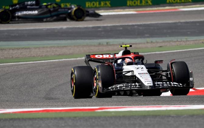 24.02.2023, Bahrain International Circuit, Sakhir, Formel 1 Testfahrten in Bahrain 2023 , im Bild Yuki Tsunoda (JPN), Scuderia AlphaTauri Sakhir Bahrain International Circuit Bahrain