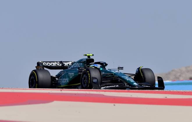 24.02.2023, Bahrain International Circuit, Sakhir, Formel 1 Testfahrten in Bahrain 2023 , im Bild Fernando Alonso (ESP), Aston Martin Aramco Cognizant Formula One Team Sakhir Bahrain International Circuit Bahrain