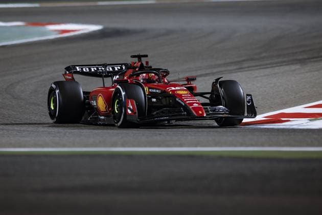 16 LECLERC Charles (mco), Scuderia Ferrari SF-23, action during the Formula 1 Aramco pre-season testing 2023 of the 2023 FIA Formula One World Championship, WM, Weltmeisterschaft from February 23 to 25, 2023 on the Bahrain International Circuit, in Sakhir, Bahrain - FORMULE 1 : Tests de pre saison - Bahrein - 24 02 2023 DPPI Panoramic  00123001__R3_6194