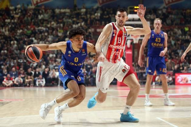 Bilder des Jahres 2023, Sport 02 Februar Bilder des Jahres 2023, Sport 02 Februar Sport Themen der Woche KW08 Sport Bilder des Tages Basketball Belgrad 24.02.2023 Saison 2022 2023 Euroleague Regular Season Roter Stern Belgrad - Alba Berlin Maodo Lo (Alba Berlin, No.00) Ognjen Dobric (Belgrad, No.13) *** Basketball Belgrade 24 02 2023 Euroleague Regular Season 2022 2023 Red Star Belgrade Alba Berlin Maodo Lo Alba Berlin, No 00 Ognjen Dobric Belgrade, No 13