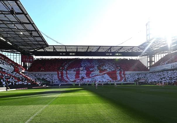 25.02.2023, Cologne, Germany, RheinEnergieStadion, 1. FC Koeln vs VfL Wolfsburg - 1. Bundesliga, . Innenansicht (Foto Ralf Treese, Ralf Treese) DFB DFL REGULATIONS PROHIBIT ANY USE OF PHOTOGRAPHS AS IMAGE SEQUENCES AND OR QUASI-VIDEO. Cologne RheinEnergieStadion North Rhine-Westphalia Germany