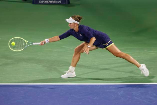 Barbora Krejcikova, Damen Einzel, Finale, Endspiel Tennis - Dubai Tennis Championships 2023 - WTA, Tennis Damen - Dubai Duty Free Tennis Stadium - Dubai - - United Arab Emirates - 25 February 2023. Copyright: xJuergenxHasenkopfx