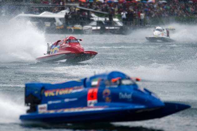 Sport Themen der Woche KW08 (230226) -- LAKE TOBA, Feb. 26, 2023 -- Racers compete during Race 1 of Formula 1 H20 Grand Prix of Indonesia at Lake Toba in North Sumatra, Indonesia, Feb. 26, 2023. ) (SP)INDONESIA-LAKE TOBA-FORMULA 1 H2O-RACE 1 VerixSanovri 