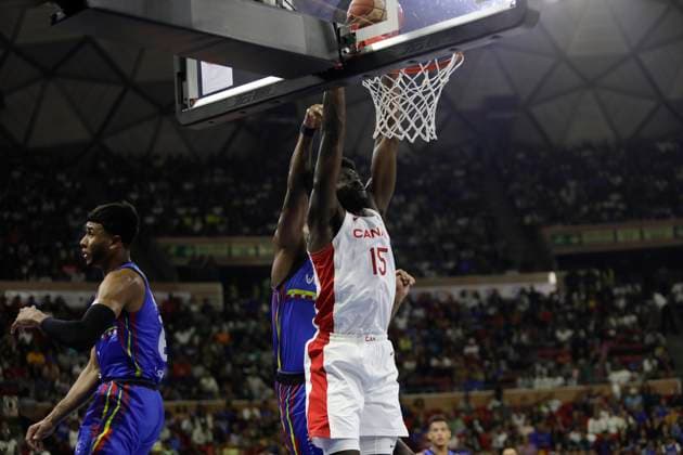 February 26, 2023, Caracas, Caracas Venezuela, Venezuela: CARACAS, VENEZUELA - FEBRUARY 26: Prince Oduro of Canada shoots to score against Venezuela during the Americas qualifiers for the FIBA ‹â€¹Basketball World Cup 2023 basketball game, at Poliedro de Caracas, in Caracas, Venezuela, on February 26, 2023. Caracas Venezuela - ZUMAp175 20230226_zsa_p175_049 Copyright: xPedroxRancesxMatteyx