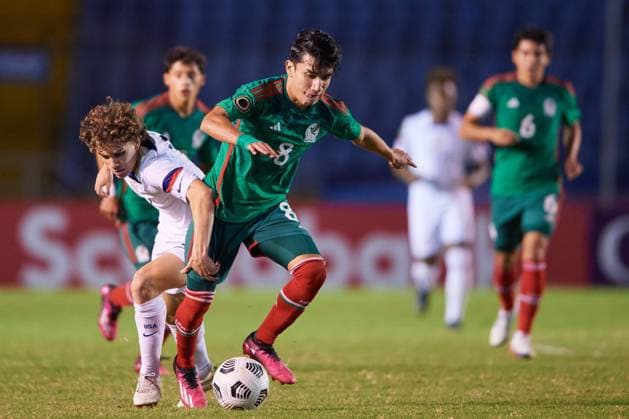 RECORD DATE NOT STATED Concacaf U-17 Championship 2023 Mexico vs United States Final Jose Urias of Mexico during the game Mexico (Mexican national team, Nationalteam vs United States (USA) corresponding to the great final of the Concacaf Under-17 Mens Championship Guatemala 2023, at Doroteo Guamuch Flores Stadium, on February 26, 2023. <br><br> Jose Urias de Mexico durante el partido Mexico (Seleccion Nacional Mexicana) vs Estados Unidos (EUA), correspondiente a la gran final del campeonato Masculino Sub-17 de la Concacaf Guatemala 2023, en el Estadio Doroteo Guamuch Flores, el 26 de Febrero de 2023. CIUDAD DE GUATEMALA GUATEMALA GUATEMALA  Copyright: xCristianxdexMarchenax 20230226193200_CC_U17_F_MEX_USA_URIAS37