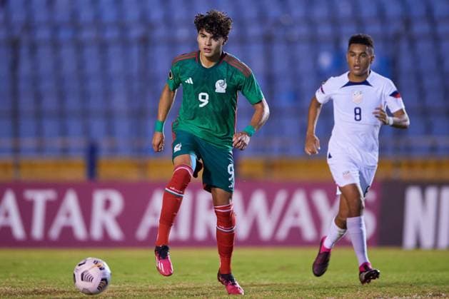 RECORD DATE NOT STATED Concacaf U-17 Championship 2023 Mexico vs United States Final Stephano Carrillo of Mexico during the game Mexico (Mexican national team, Nationalteam vs United States (USA) corresponding to the great final of the Concacaf Under-17 Mens Championship Guatemala 2023, at Doroteo Guamuch Flores Stadium, on February 26, 2023. <br><br> Stephano Carrillo de Mexico durante el partido Mexico (Seleccion Nacional Mexicana) vs Estados Unidos (EUA), correspondiente a la gran final del campeonato Masculino Sub-17 de la Concacaf Guatemala 2023, en el Estadio Doroteo Guamuch Flores, el 26 de Febrero de 2023. CIUDAD DE GUATEMALA GUATEMALA GUATEMALA  Copyright: xCristianxdexMarchenax 20230226194946_CC_U17_F_MEX_USA_CARRILLO60