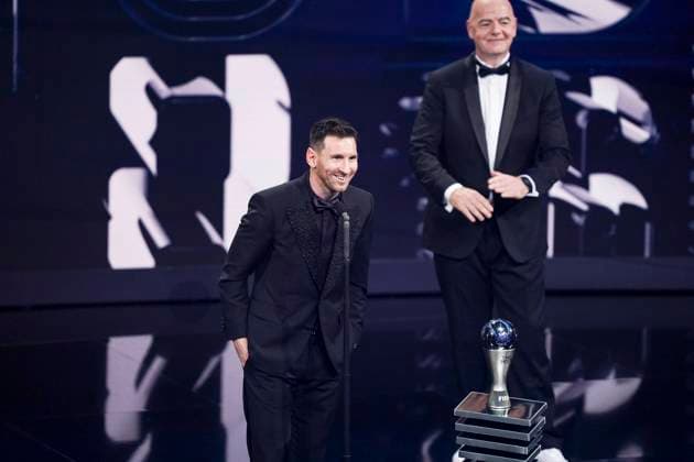 Bilder des Jahres 2023, Sport 02 Februar Sport Themen der Woche KW09 Paris, France, February 27th 2023: Lionel Messi wins The Best Men™s Player at The Best FIFA Football Awards 2022 at Salle Pleyel in Paris, France. (Daniela Porcelli SPP)  Copyright: xDanielaxPorcellix xSPPx spp-en-DaPoSp-djp270223-102192