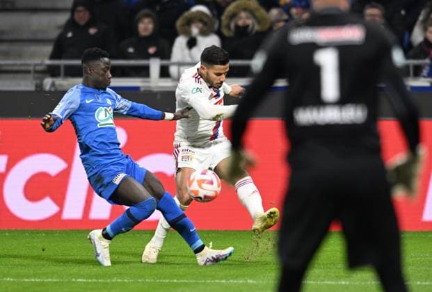 Henrique (lyon) FOOTBALL: Olympique Lyonnais vs Grenoble Foot 38 - 1 4 Coupe de France - 28 02 2023 FredericChambert Panoramic 