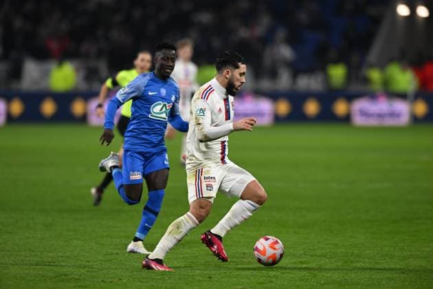 Rayan Cherki (lyon) FOOTBALL: Olympique Lyonnais vs Grenoble Foot 38 - 1 4 Coupe de France - 28 02 2023 FredericChambert Panoramic 