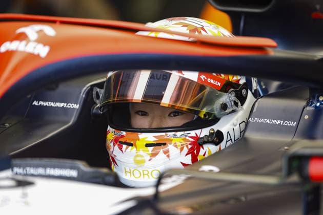 TSUNODA Yuki (jap), Scuderia AlphaTauri AT04, portrait during the Formula 1 Gulf Air Bahrain Grand Prix 2023, 1st round of the 2023 FIA Formula One World Championship, WM, Weltmeisterschaft from March 2 3 to 5, 2023 on the Bahrain International Circuit, in Sakhir, Bahrain - F1 - BAHRAIN GRAND PRIX 2023 DPPI Panoramic  _R3_8001